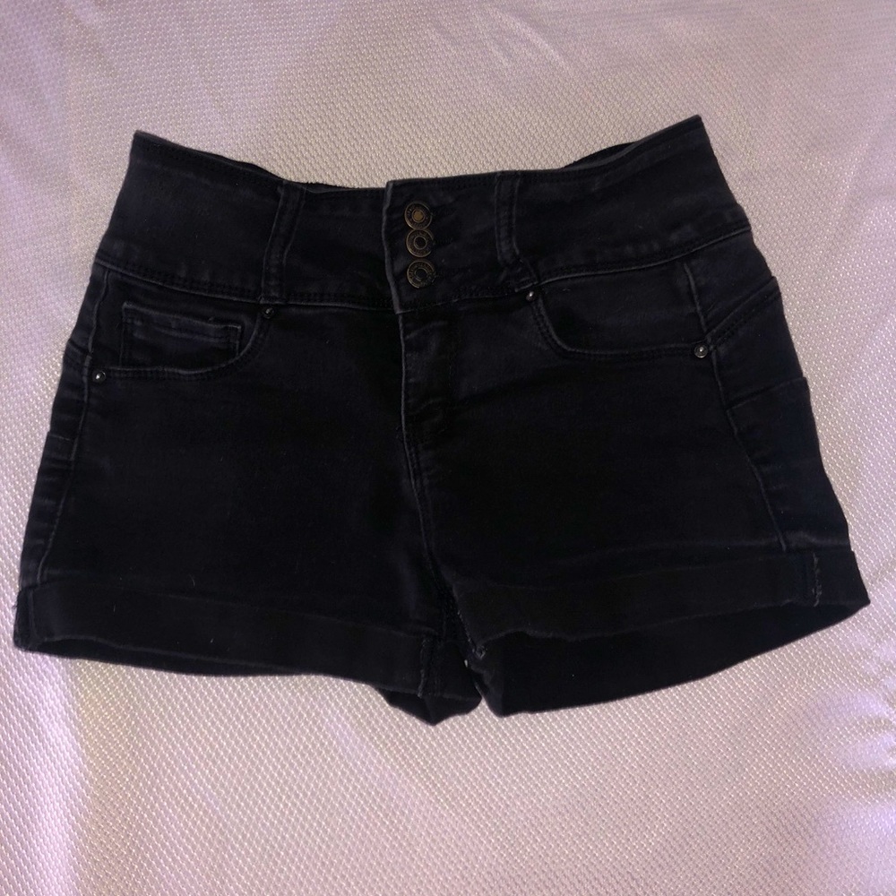 Black Jean Shorts